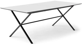 Бяла сгъваема трапезна маса с бял плот 100x210 cm Meza – Hammel Furniture