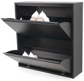 Черен метален шкаф за обувки Billy - Spinder Design