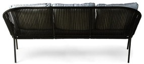 Черен градински диван с три места North - Bonami Selection