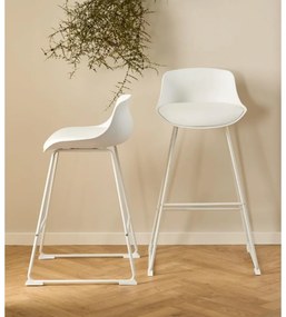 Бял бар стол (височина на седалката 76 cm) Tina – Actona