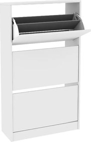 Плоска обувна стойка Duo за 18 двойки в бял цвят 73x26x119см.