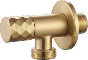 Ъглов вентил Diamond 03 1/2" x 3/4" Brush Gold