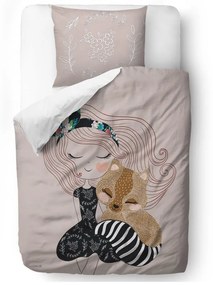 Детско спално бельо от памучен сатен Fox , 140 x 200 cm Two Princesses - Butter Kings