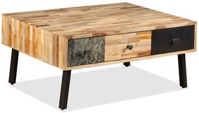 245404 vidaXL Маса за кафе, регенериран тик масив, 90x65x40 cм