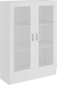 802750 vidaXL Шкаф витрина, бял, 82,5x30,5x115 см, ПДЧ