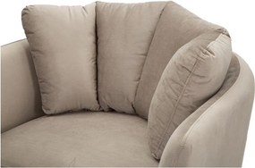 Кафяво-сиво кадифено кресло Kiev – Mauro Ferretti