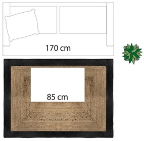 Килим atmosphera Jute, 120x170 cm, Юта - Черен