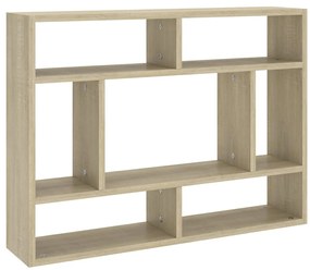 803005 vidaXL Стенен рафт, дъб сонома, 75x16x55 см, инженерно дърво