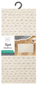 Кремав килим за баня 50x80 cm Ariel – douceur d'intérieur