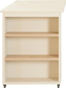 Бежово детско легло 90x200 cm повдигнато с място за съхранение без ламелно дъно Studio – Roba