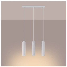 Бяло висящо осветително тяло Gleam – Sollux