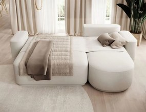 Ъглов диван Luxora-Светло бежов-вдясно