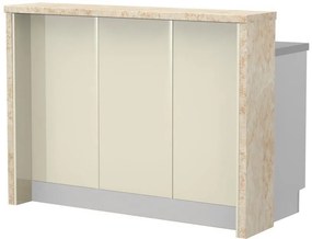 Островна кухненска пейка Modena-Length: 150 cm.-Beige-Latino Marble