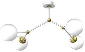 Повърхностен полилей JOY 4xE14/40W/230V бял/златист