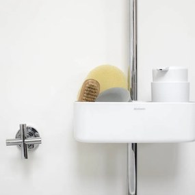 Органайзер за душ Brabantia ReNew 1004187, 7.5х13.3х24.4 см, Дъно с отвори за вода, Устойчивост на корозия, Бял