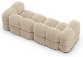 Бежов кадифен диван 250 cm Loretto – Cosmopolitan Design