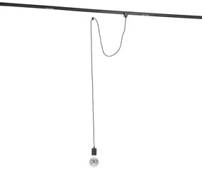 Висяща лампа с релсова окачване черна - Cavalux