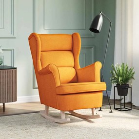 4016928 vidaXL Люлеещ се стол тъмножълт 74x90x102 cm плат