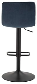 Бар стол с регулируема височина в петролен и черен цвят (височина на седалката 61 cm) Malia – Mauro Ferretti