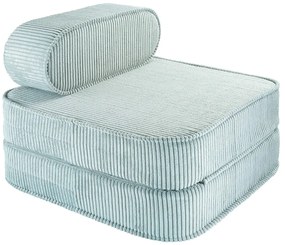 Детски стол от рипсено кадифе в цвят мента Flip – Wigiwama