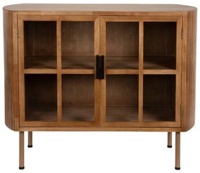 Витрина от масивно каучуково дърво в естествен цвят 100x80x38 cm Yaz – White Label