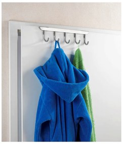 Висяща закачалка за врата с 5 куки в сребристо Asola - Wenko