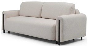Сиво-бежов сгъваем/с място за съхранение диван от прежда с примки от букле 244 cm Arcadova – ELTAP