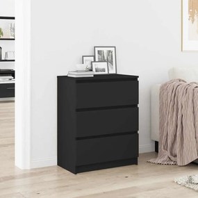 801383 vidaXL Сайдборд, черен, 60x35x76 см, инженерно дърво