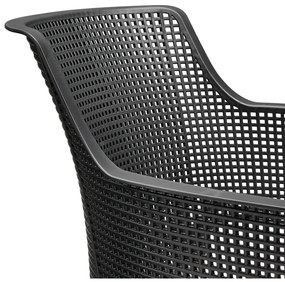 Тъмносив пластмасов градински стол Elisa – Keter