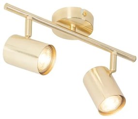 Модерна таванна лампа месинг 2-светлина регулируема - Jeana