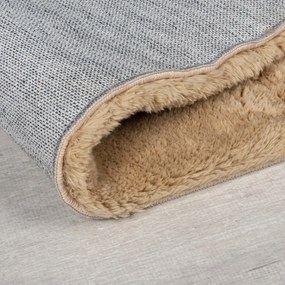 Кафява синтетична кожа 160x230 cm Faroe Wool Look Fur – Flair Rugs