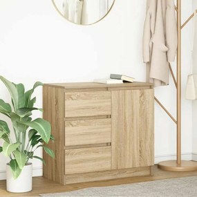 861573 vidaXL Бюфет с чекмеджета, дъб сонома, 71x35x65 см, инженерно дърво