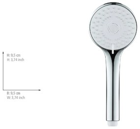 Пластмасова душ глава в сребрист цвят ø 9,5 cm Uno – Allstar