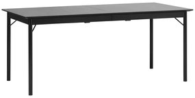 Черна трапезна маса 95x180 cm Savona – Unique Furniture