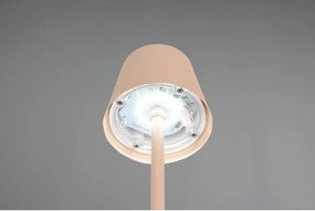 Кремава LED настолна лампа с метален абажур (височина 21 cm) Diaz – Reality