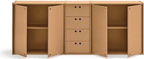 Скрин в естествен цвят 197x80x40 cm Wally – Teulat