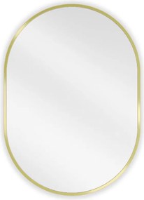 Mexen Loft овално огледало за баня 70 x 50 см, златна рамка - 9851-070-050-000-50