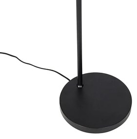 Дизайнерски подов аплик черен със злато и опушено стъкло - Zuzanna