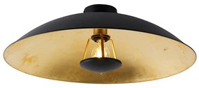 Винтидж таванна лампа черна със злато 60 см - Emilienne Novo