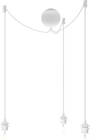 Бял троен кабел за окачване за осветителни тела Cannonball - UMAGE