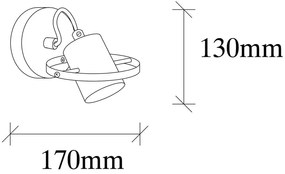 Стенна лампа в златисто Vaveyla – Opviq lights