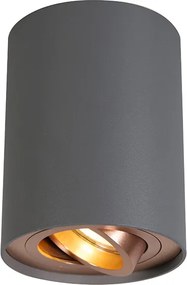 Интелигентен прожектор сив с мед, вкл. GU10 WiFi източник на светлина - Rondoo Up