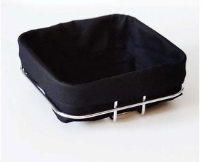 Панер за хляб OLIVER BROWN OB-1225-A, 21х21х8.5 см, Метал, Текстил, Хром/черен