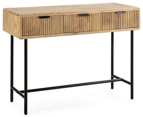 Конзолна маса от масивно манго в естествен цвят 38x100 cm Mundra – MOME