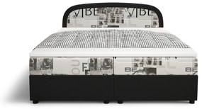 Тапицирано легло BARIKO + топер, 180x200, дъга 15/вибрация