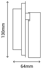 Бяла стенна лампа , дължина 13 cm Milu - SULION