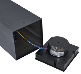 Модерна външна подова лампа черна 80 см с контакт IP44 - Charlois