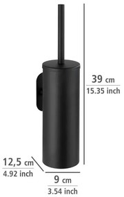 Матово черен комплект самозалепващи аксесоари за баня от неръждаема стомана Orea - Wenko