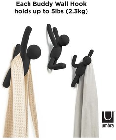 Пластмасови куки за стена в комплект от 3 броя Buddy - Umbra