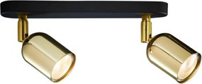 LED точково осветително тяло TOP 2xGU10/10W/230V черно/златно